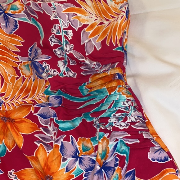 HP🎉1PC seeker Suit swimwear Floral Rouched Side Oriental Pink Australia 4 - Picture 3 of 9